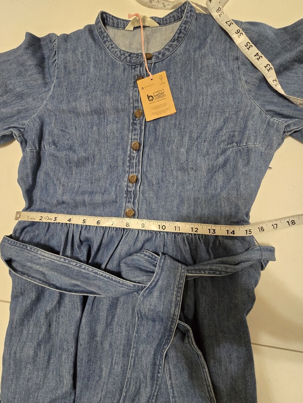 BODEN Alba Denim Maxi Dress Women's 6 NWT Prairie - Picture 5 of 12